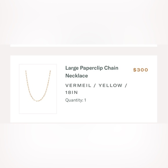 Aurate Large Paperclip Chain Necklace - New - Picture 4 of 4